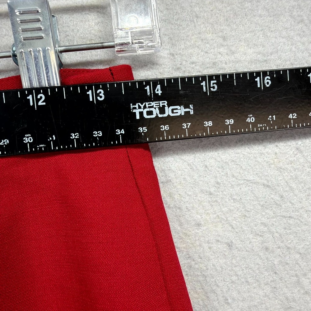 Brooks Brothers Pencil Skirt Women 2 Red Lined Wool Blend Office Career Back Zip - Picture 3 of 6